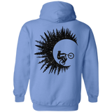 Sweatshirts Carolina Blue / S Riding Waves Back Print Pullover Hoodie