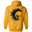 Sweatshirts Gold / S Riding Waves Back Print Pullover Hoodie