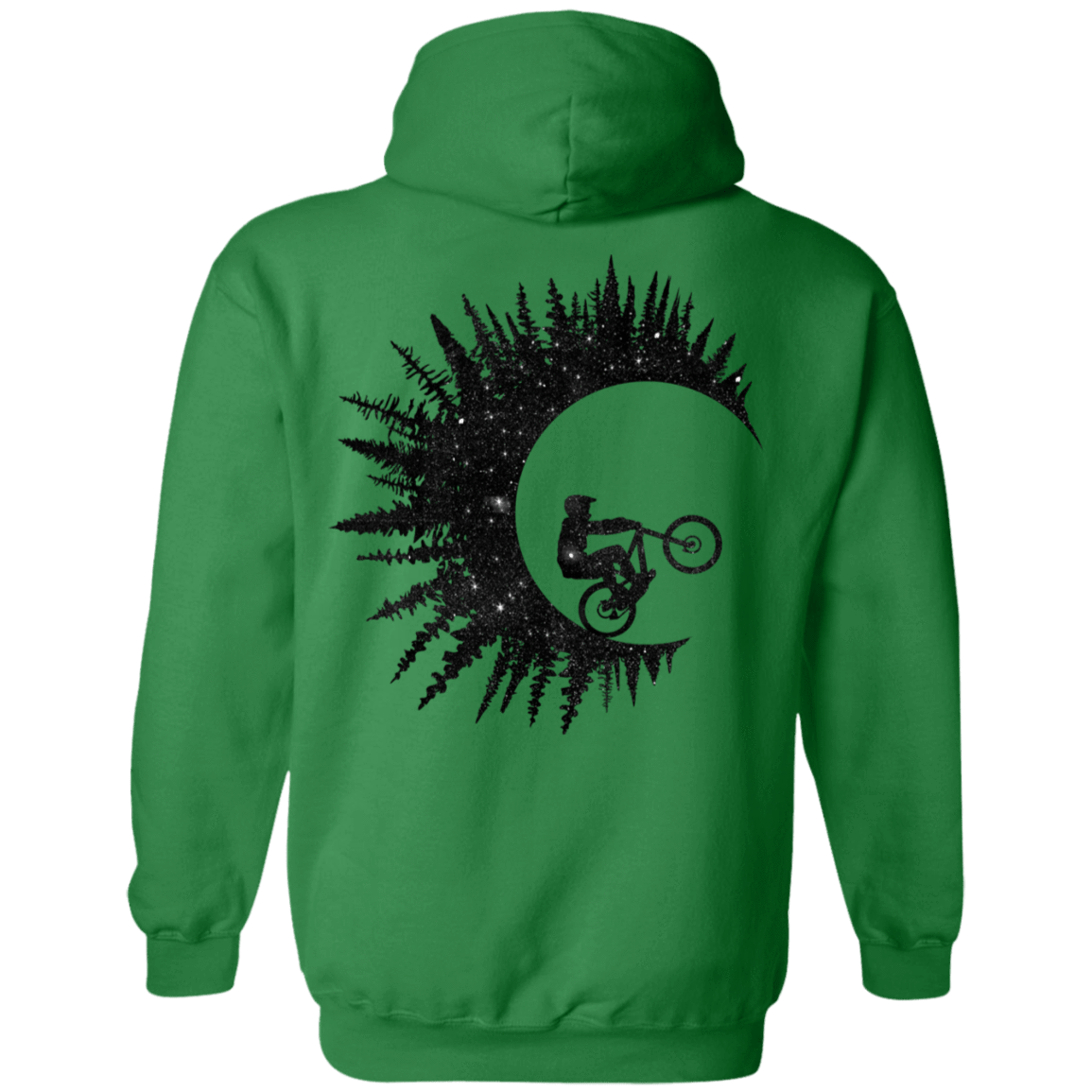 Sweatshirts Irish Green / S Riding Waves Back Print Pullover Hoodie