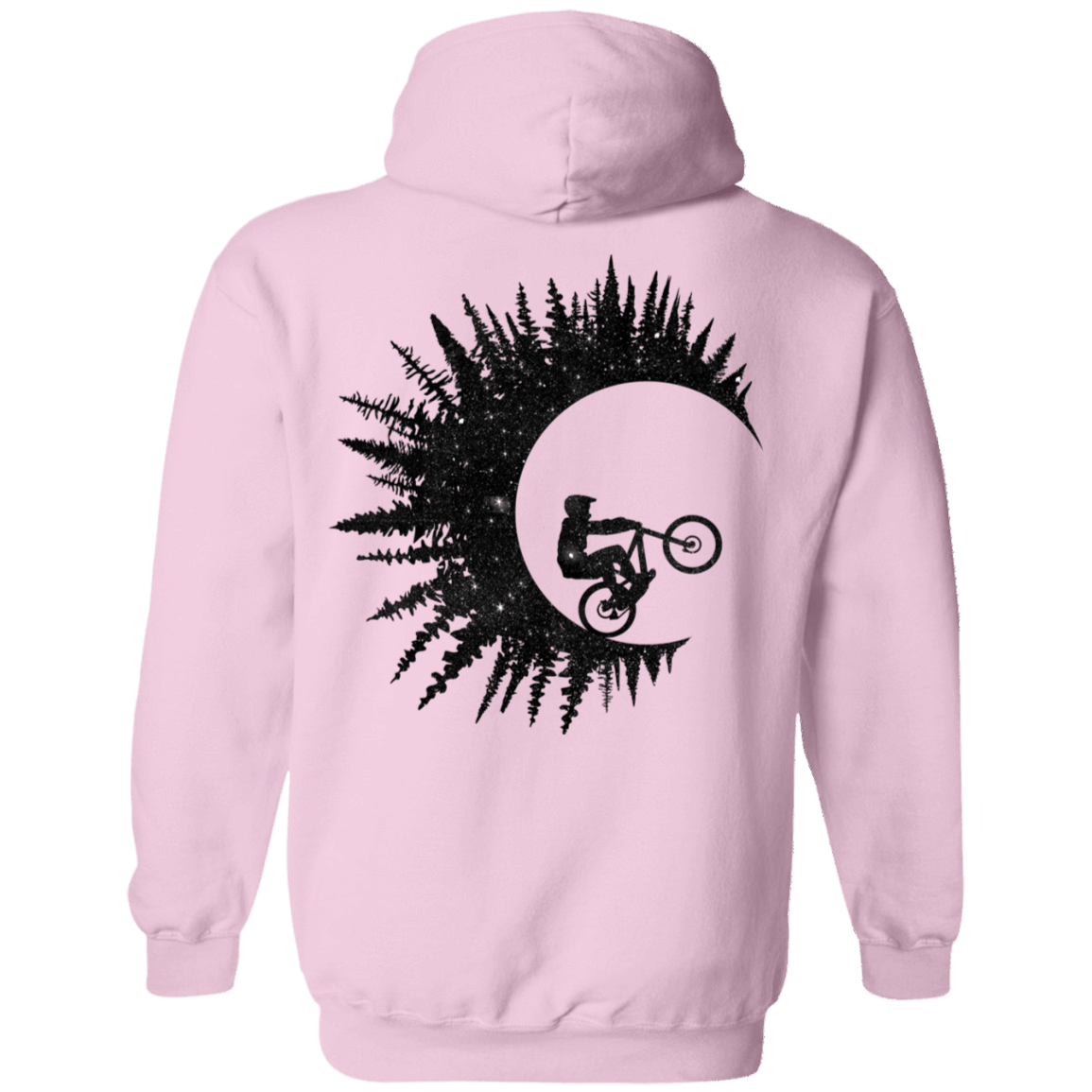 Sweatshirts Light Pink / S Riding Waves Back Print Pullover Hoodie