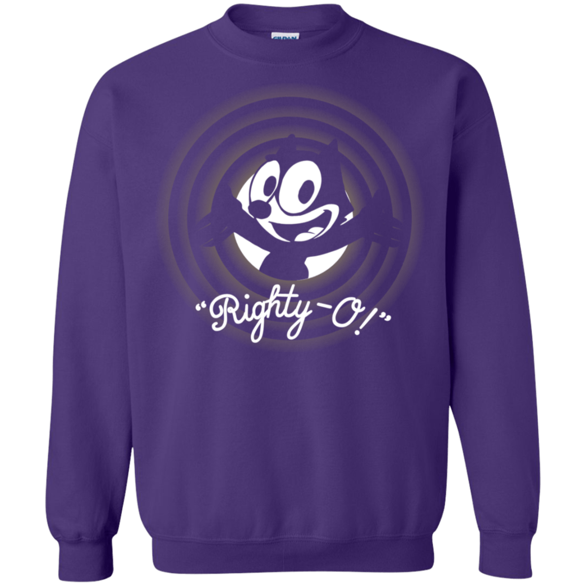 Sweatshirts Purple / S Righty -O Crewneck Sweatshirt