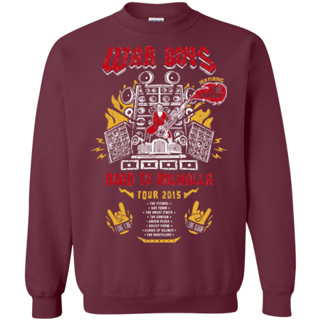 Sweatshirts Maroon / Small Road to Valhalla Tour Crewneck Sweatshirt