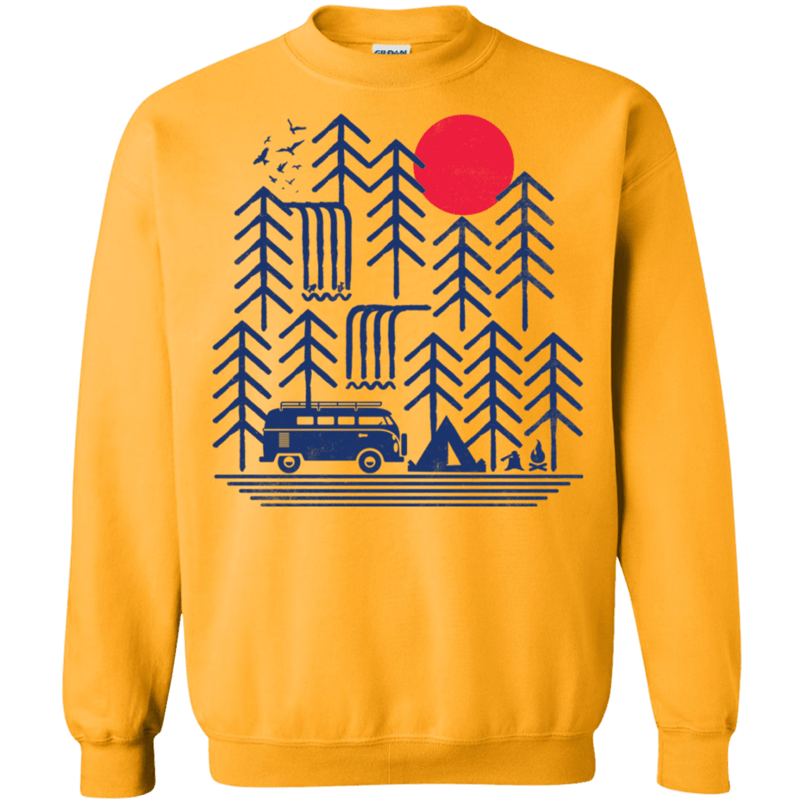 Sweatshirts Gold / S Road Trip Days Crewneck Sweatshirt