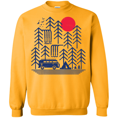 Sweatshirts Gold / S Road Trip Days Crewneck Sweatshirt