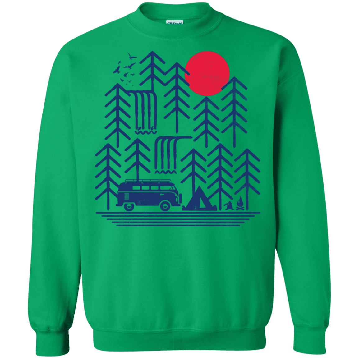 Sweatshirts Irish Green / S Road Trip Days Crewneck Sweatshirt