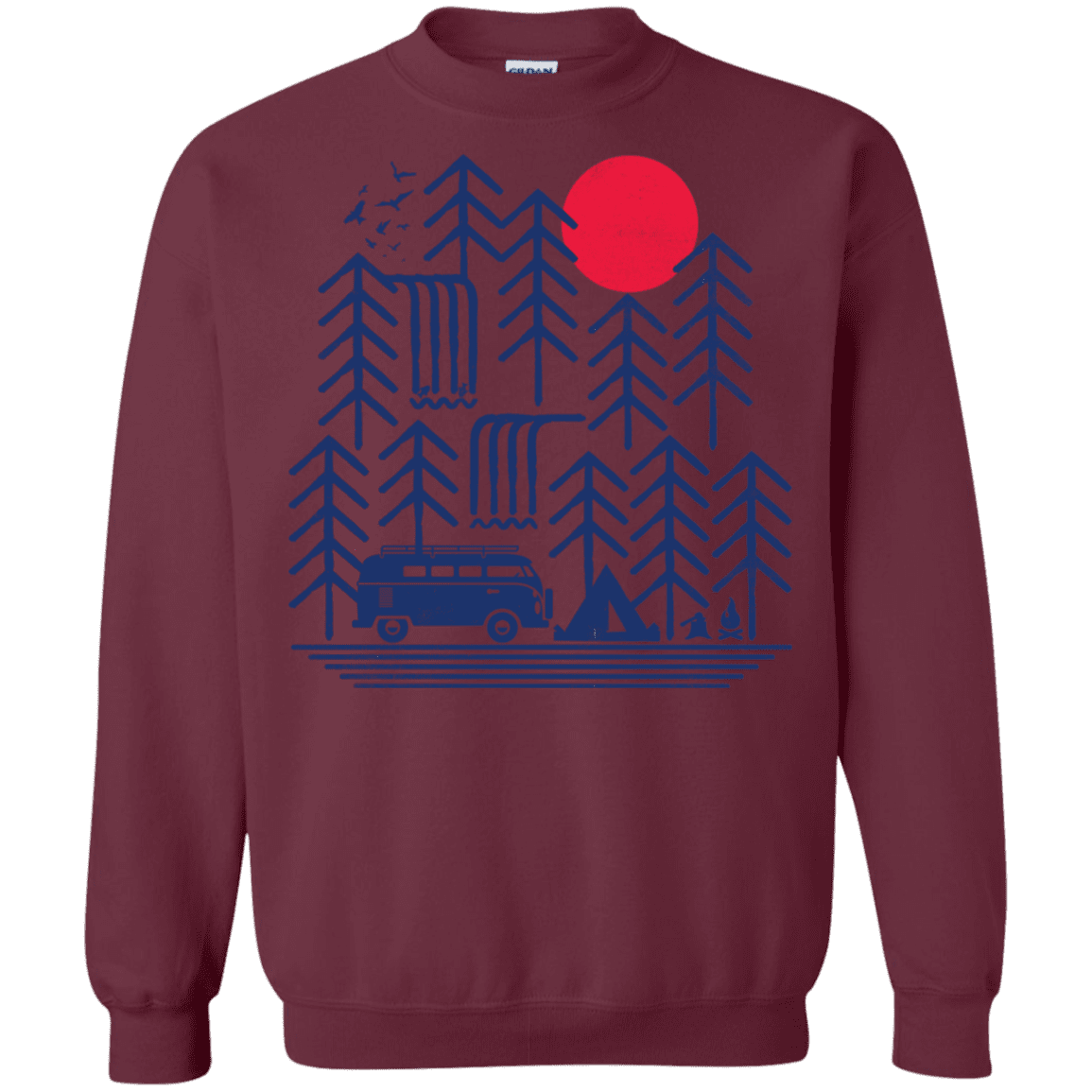 Sweatshirts Maroon / S Road Trip Days Crewneck Sweatshirt