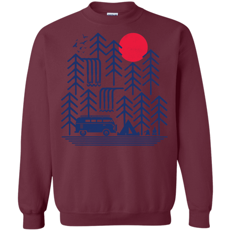 Sweatshirts Maroon / S Road Trip Days Crewneck Sweatshirt