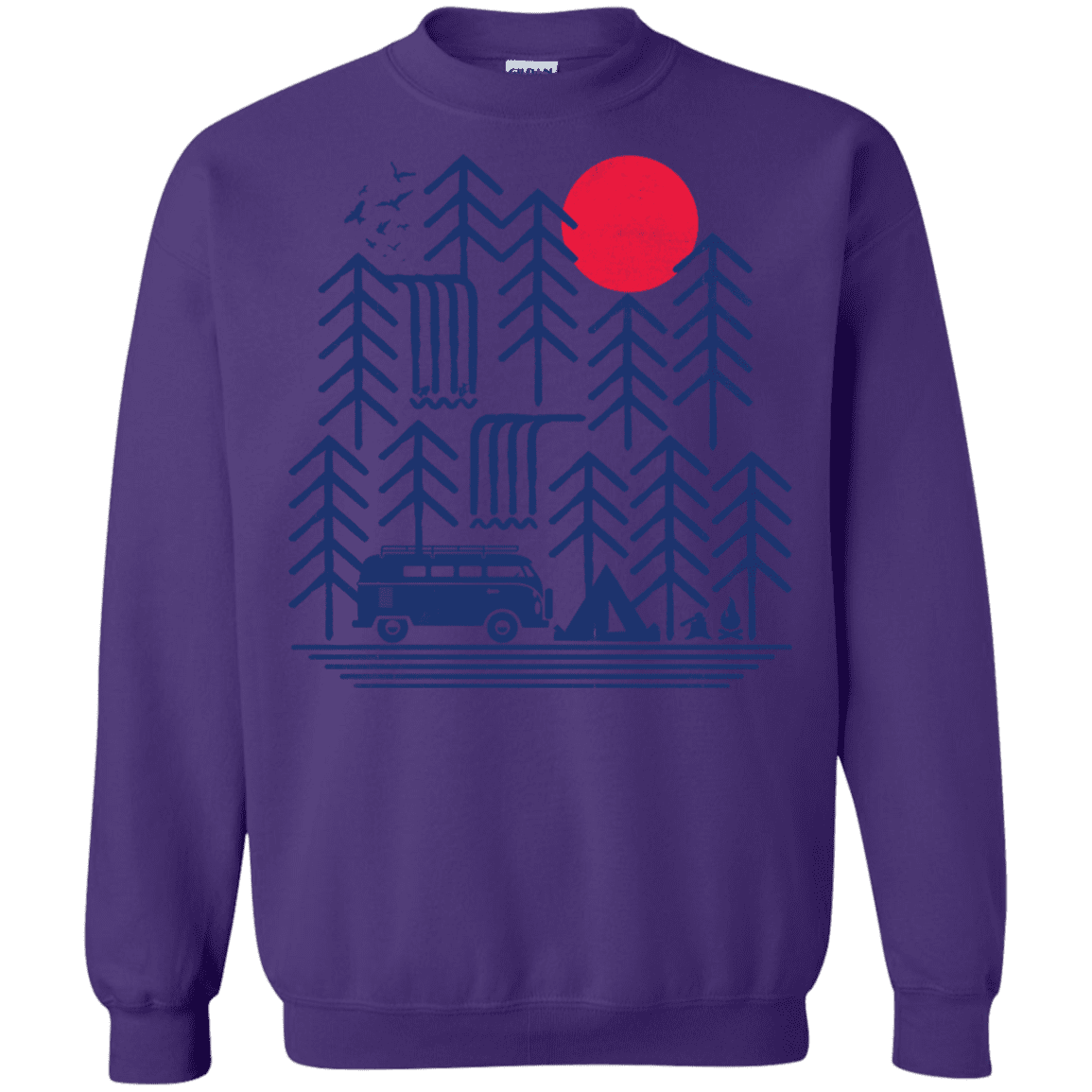 Sweatshirts Purple / S Road Trip Days Crewneck Sweatshirt