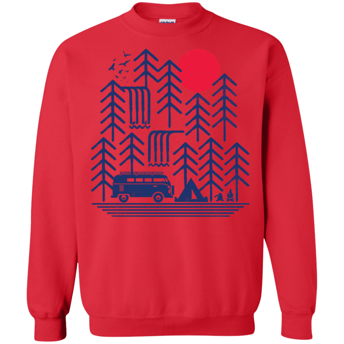 Sweatshirts Red / S Road Trip Days Crewneck Sweatshirt