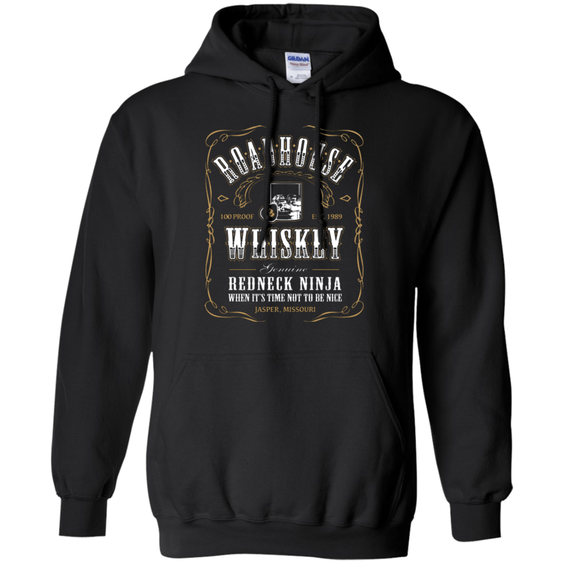 Sweatshirts Black / Small Roadhouse Whiskey Pullover Hoodie