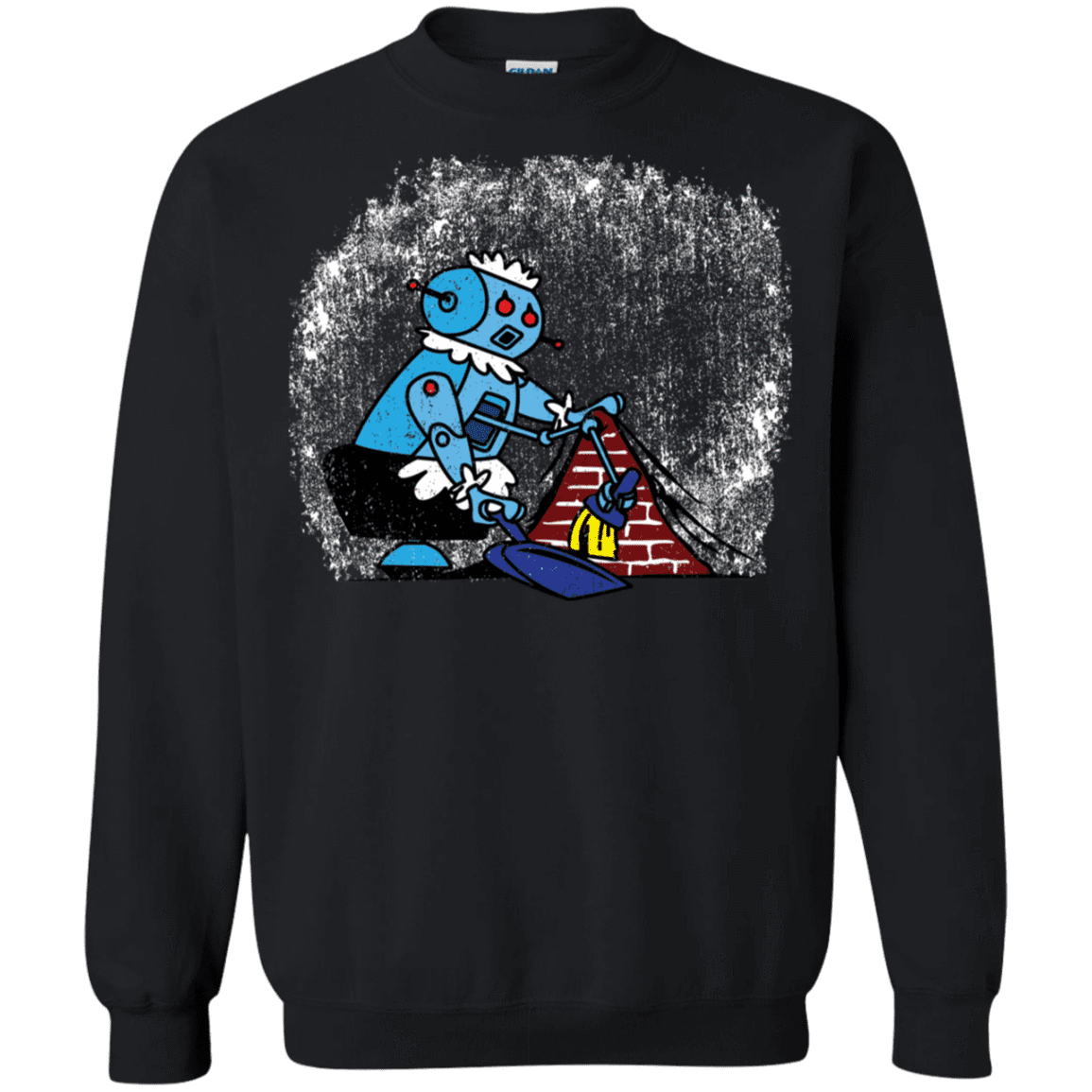 Sweatshirts Black / S Robot Cleaner Crewneck Sweatshirt