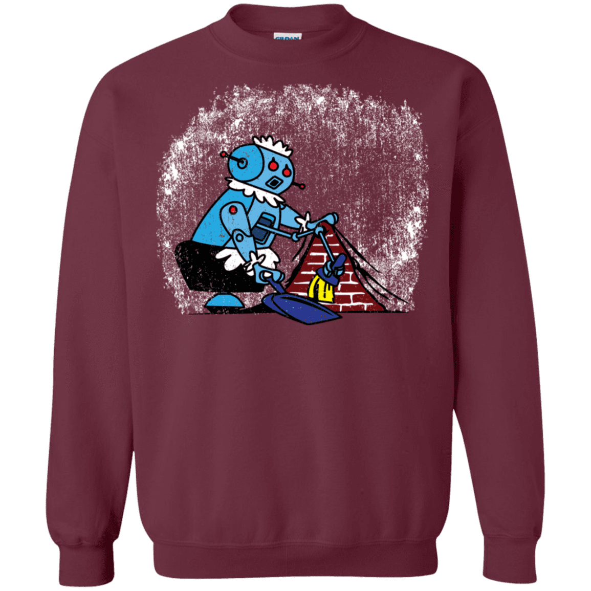 Sweatshirts Maroon / S Robot Cleaner Crewneck Sweatshirt