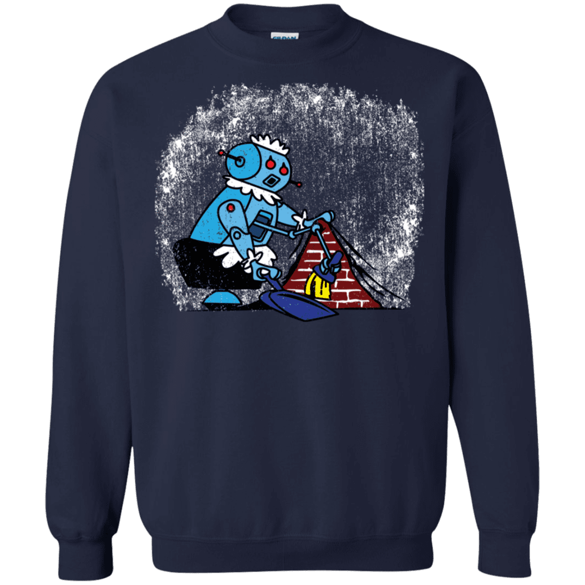 Sweatshirts Navy / S Robot Cleaner Crewneck Sweatshirt