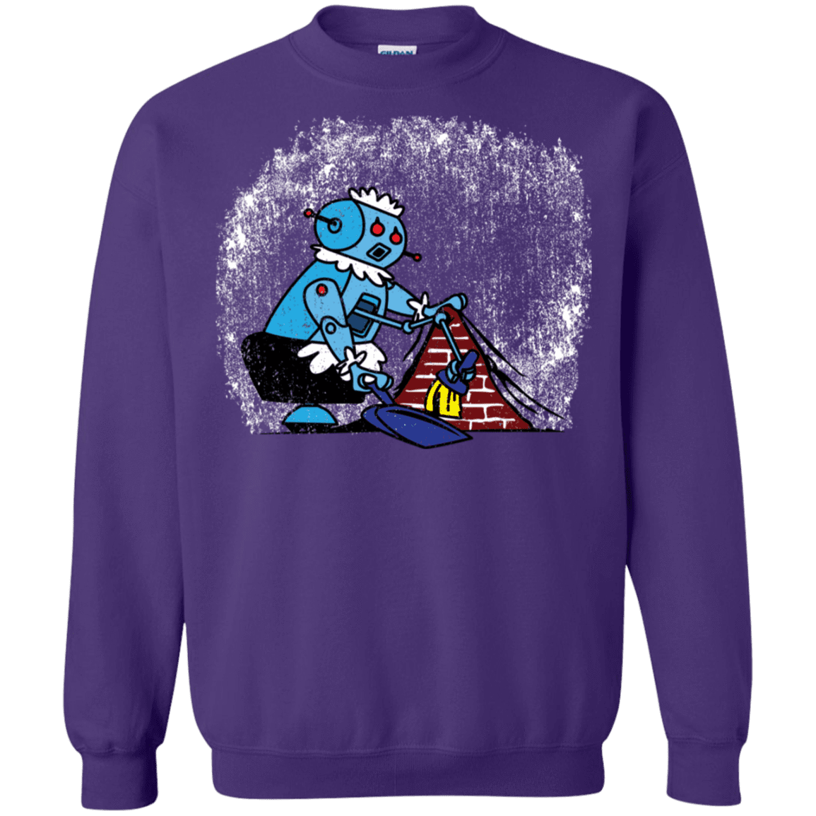 Sweatshirts Purple / S Robot Cleaner Crewneck Sweatshirt