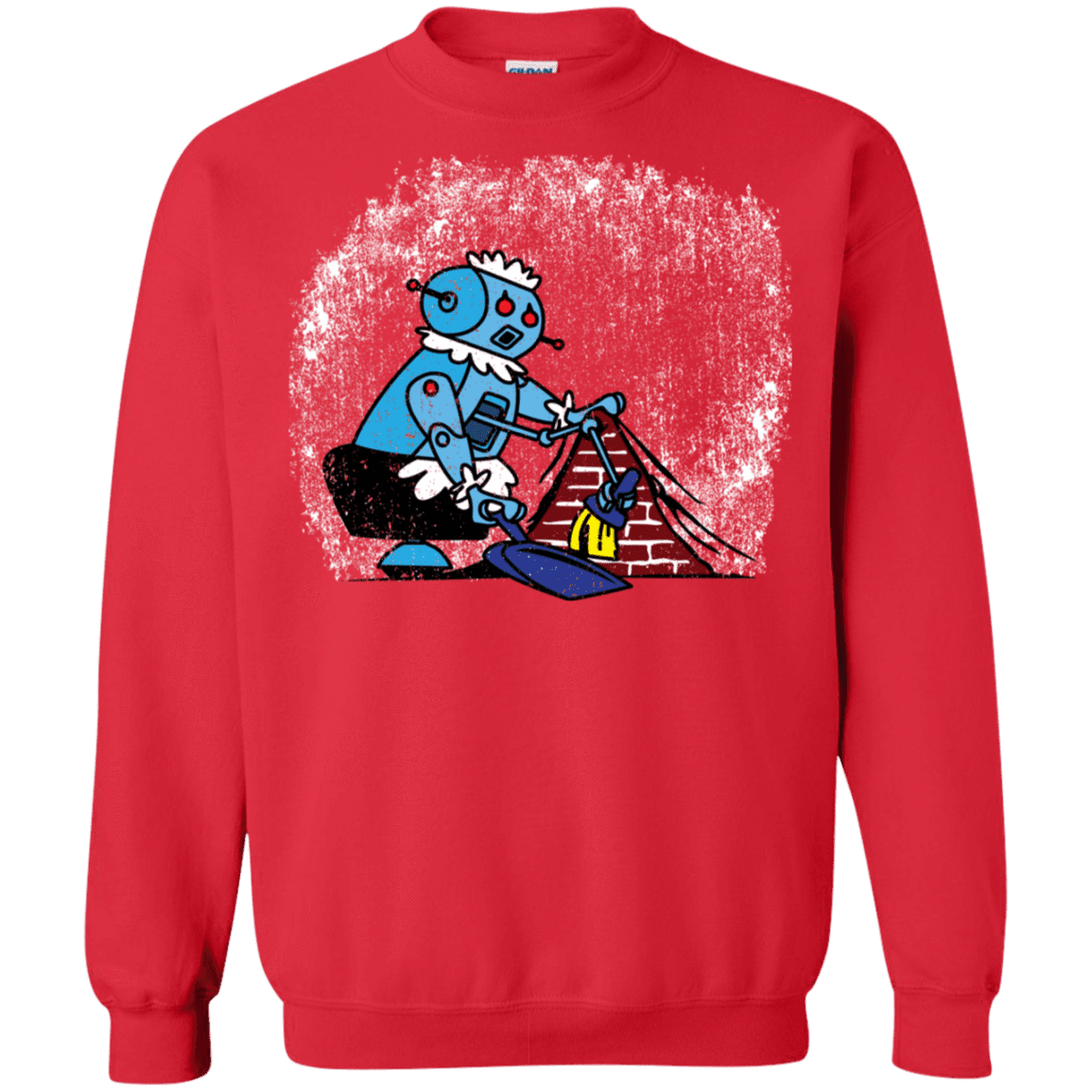 Sweatshirts Red / S Robot Cleaner Crewneck Sweatshirt