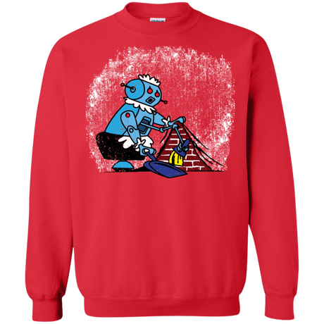 Sweatshirts Red / S Robot Cleaner Crewneck Sweatshirt