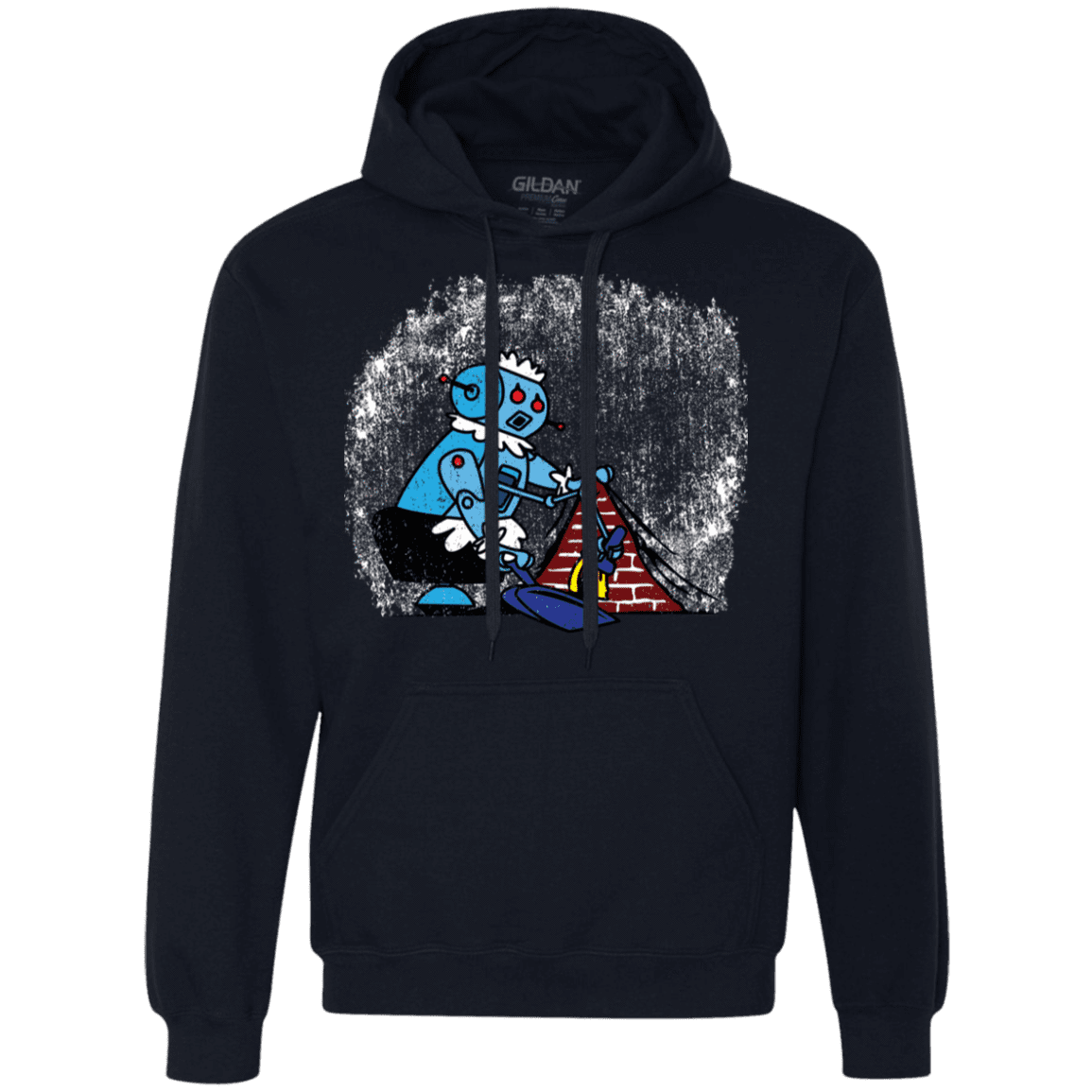 Sweatshirts Navy / S Robot Cleaner Premium Fleece Hoodie