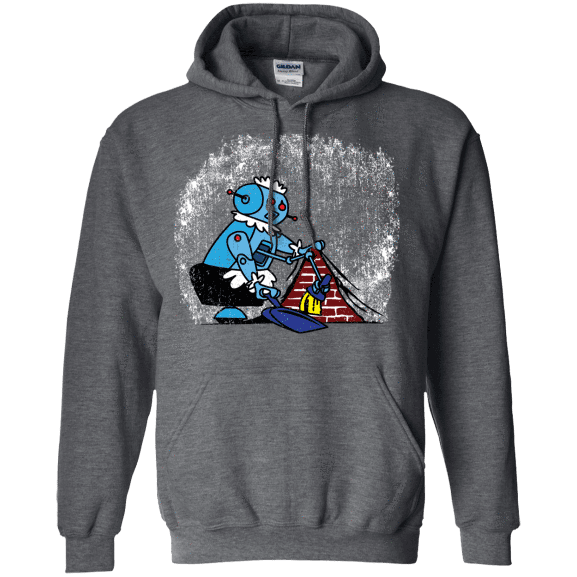 Sweatshirts Dark Heather / S Robot Cleaner Pullover Hoodie