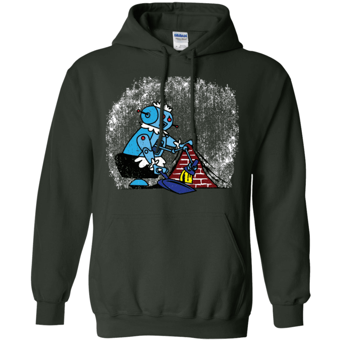 Sweatshirts Forest Green / S Robot Cleaner Pullover Hoodie