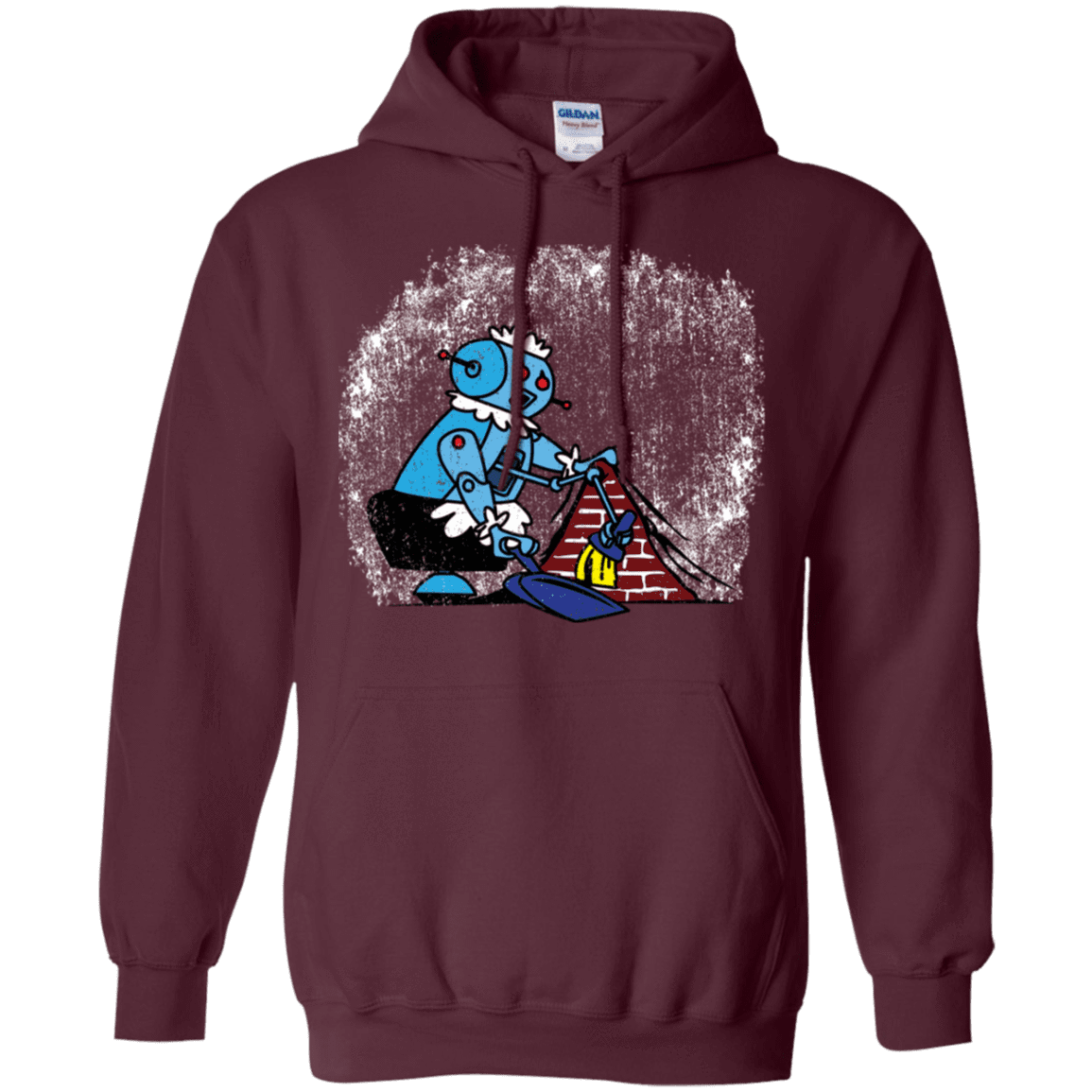 Sweatshirts Maroon / S Robot Cleaner Pullover Hoodie