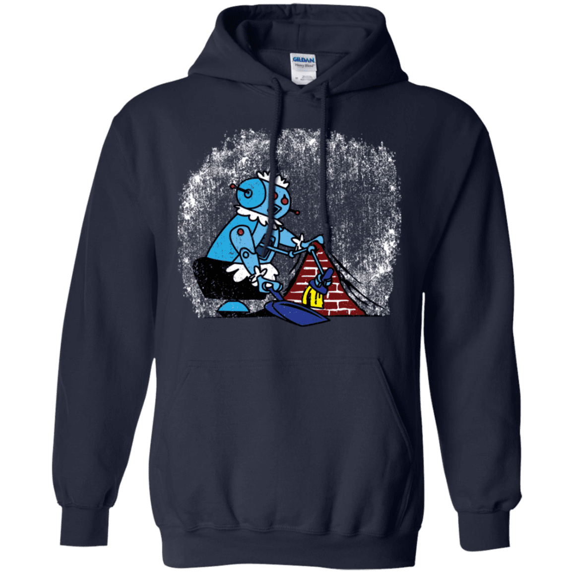 Sweatshirts Navy / S Robot Cleaner Pullover Hoodie