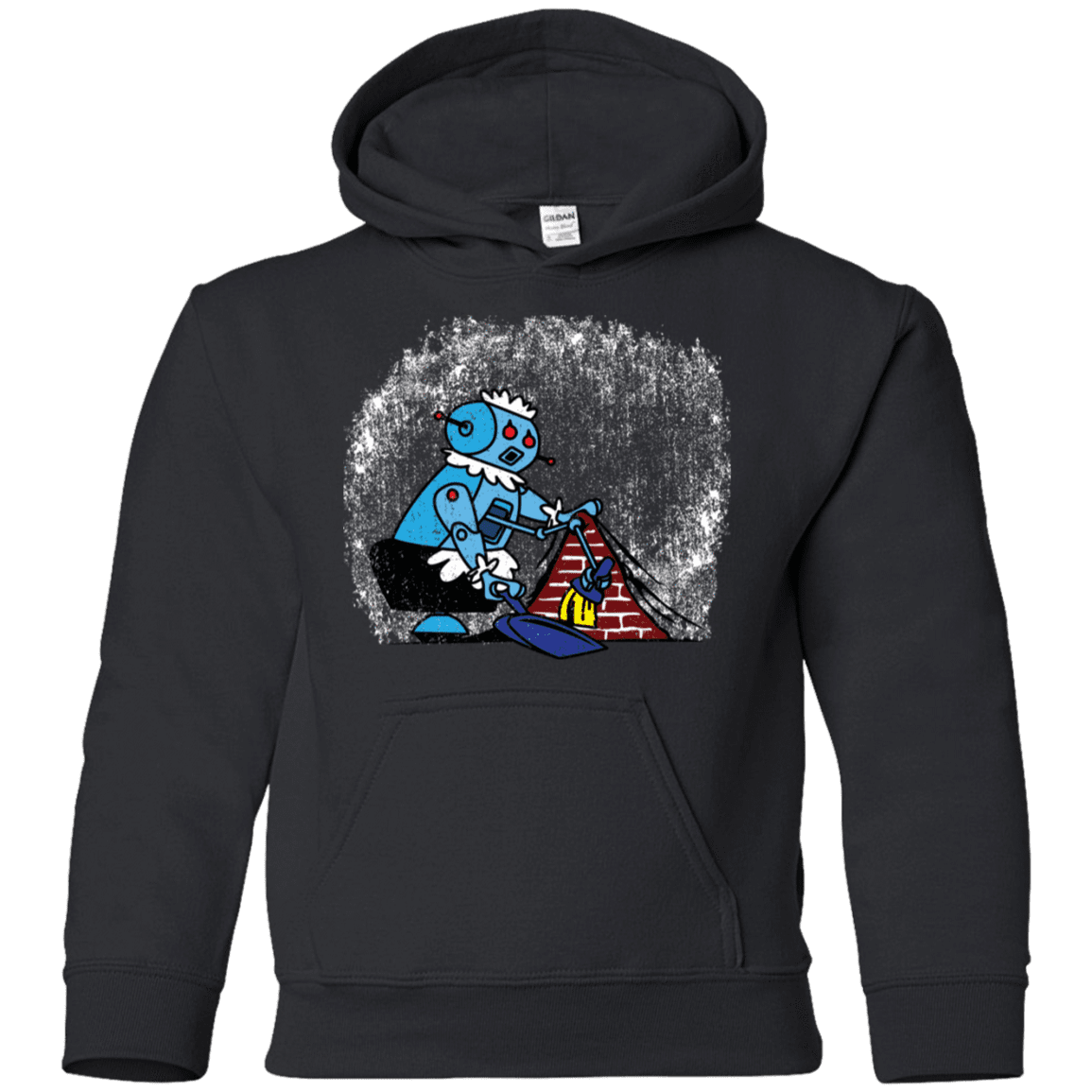 Sweatshirts Black / YS Robot Cleaner Youth Hoodie