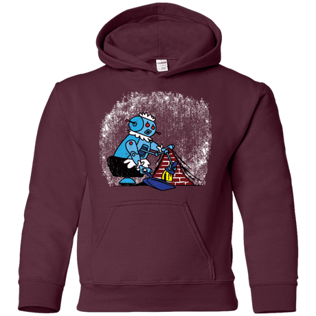 Sweatshirts Maroon / YS Robot Cleaner Youth Hoodie