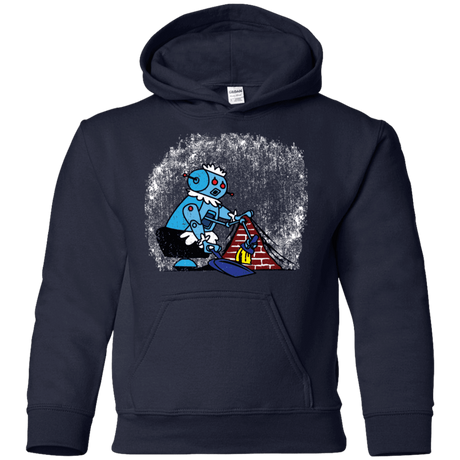 Sweatshirts Navy / YS Robot Cleaner Youth Hoodie