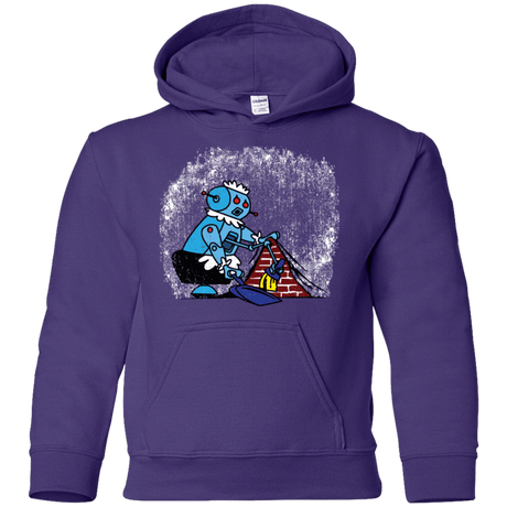 Sweatshirts Purple / YS Robot Cleaner Youth Hoodie