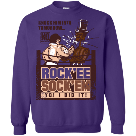 Sweatshirts Purple / Small Rockee Sockem Crewneck Sweatshirt