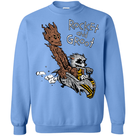 Sweatshirts Carolina Blue / Small Rocket and Groot Crewneck Sweatshirt