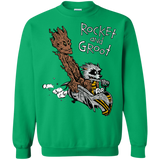 Sweatshirts Irish Green / Small Rocket and Groot Crewneck Sweatshirt