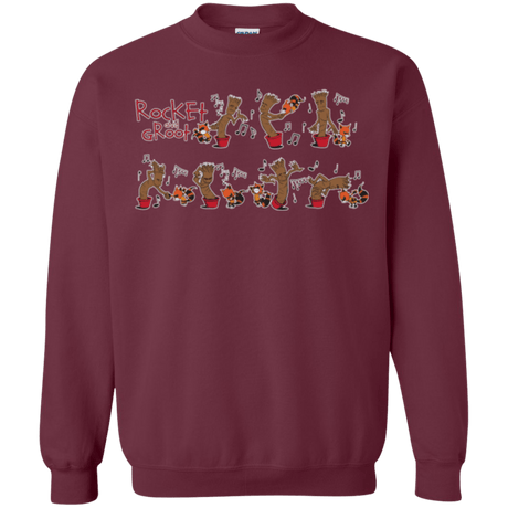Sweatshirts Maroon / Small Rocket and Groot Crewneck Sweatshirt