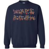 Sweatshirts Navy / Small Rocket and Groot Crewneck Sweatshirt