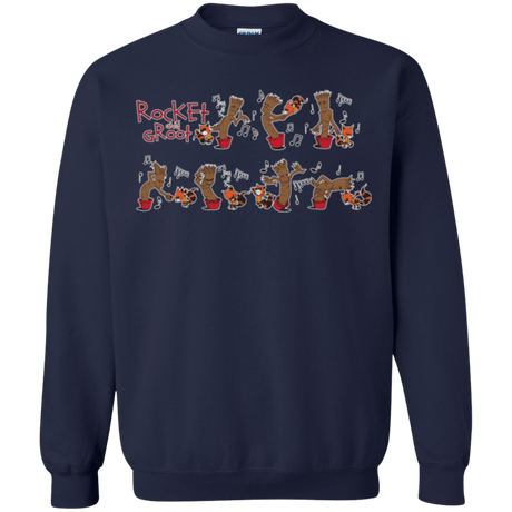 Sweatshirts Navy / Small Rocket and Groot Crewneck Sweatshirt