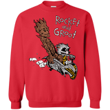 Sweatshirts Red / Small Rocket and Groot Crewneck Sweatshirt