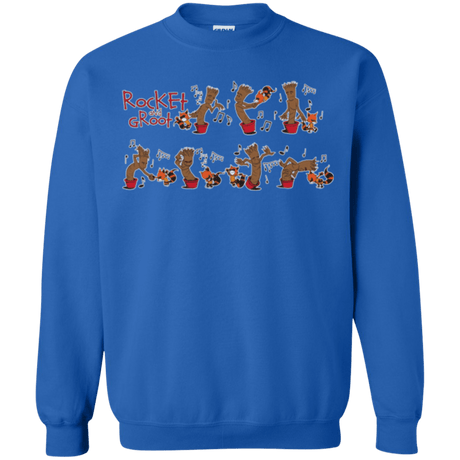 Sweatshirts Royal / Small Rocket and Groot Crewneck Sweatshirt