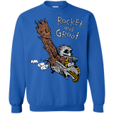 Sweatshirts Royal / Small Rocket and Groot Crewneck Sweatshirt
