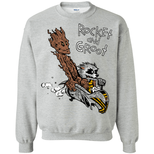 Sweatshirts Sport Grey / Small Rocket and Groot Crewneck Sweatshirt