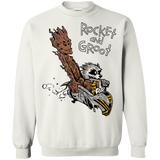 Sweatshirts White / Small Rocket and Groot Crewneck Sweatshirt