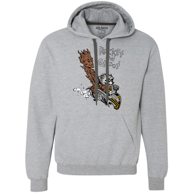 Sweatshirts Sport Grey / Small Rocket and Groot Premium Fleece Hoodie