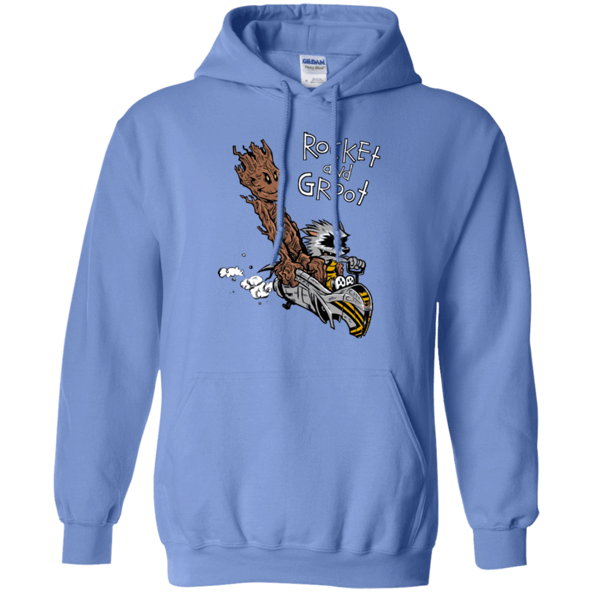 Sweatshirts Carolina Blue / Small Rocket and Groot Pullover Hoodie