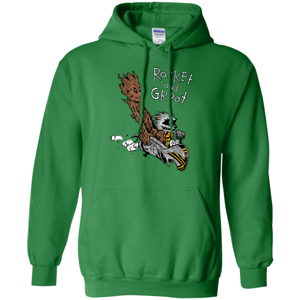 Sweatshirts Irish Green / Small Rocket and Groot Pullover Hoodie