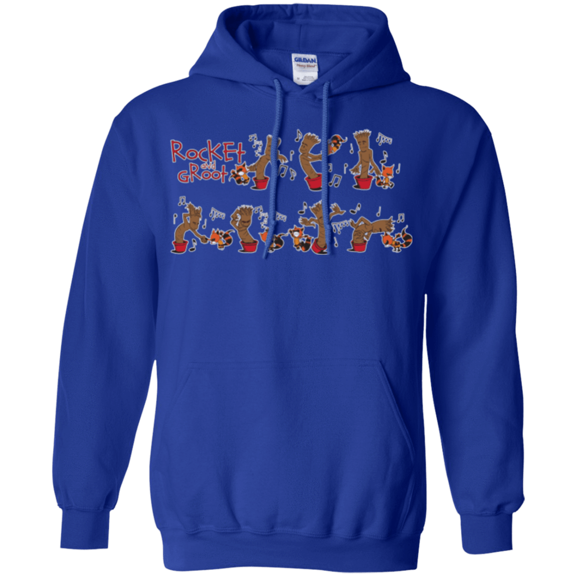 Sweatshirts Royal / Small Rocket and Groot Pullover Hoodie