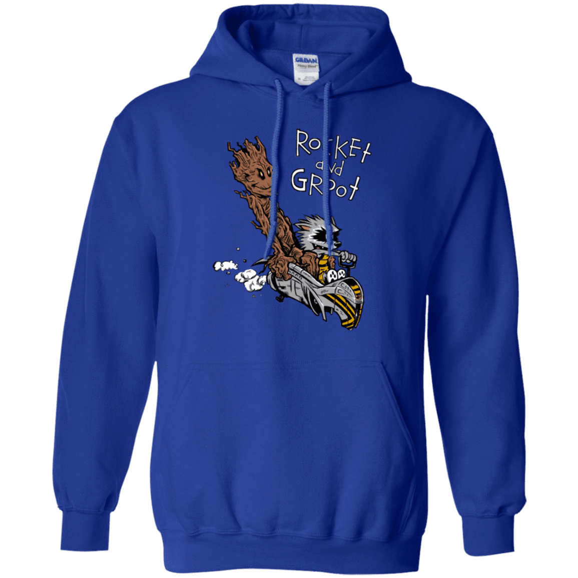 Sweatshirts Royal / Small Rocket and Groot Pullover Hoodie