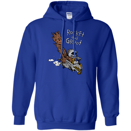 Sweatshirts Royal / Small Rocket and Groot Pullover Hoodie