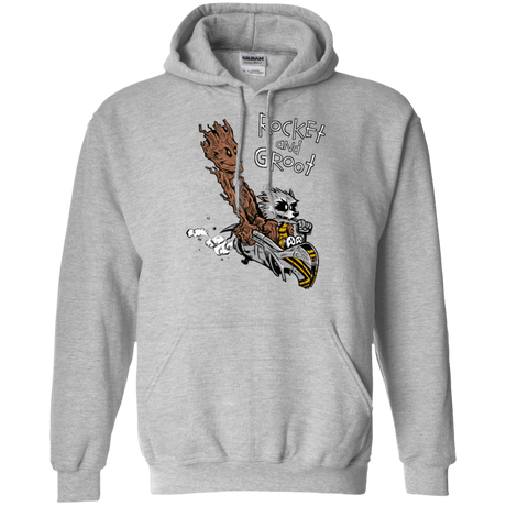 Sweatshirts Sport Grey / Small Rocket and Groot Pullover Hoodie