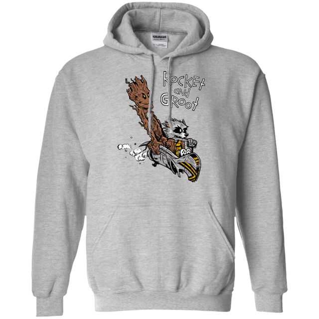 Sweatshirts Sport Grey / Small Rocket and Groot Pullover Hoodie