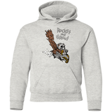Sweatshirts Ash / YS Rocket and Groot Youth Hoodie