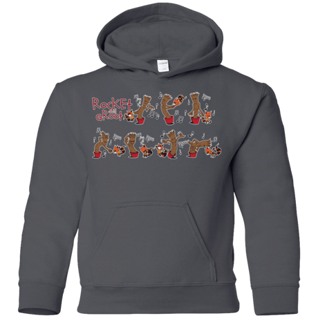 Sweatshirts Charcoal / YS Rocket and Groot Youth Hoodie